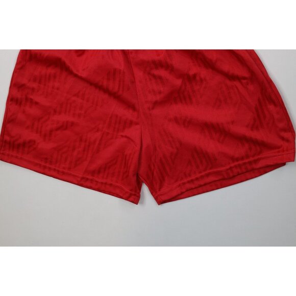 Vtg 90s Streetwear Mens Small Running Jogging Soccer Shorts Red Polyester USA - Picture 4 of 10